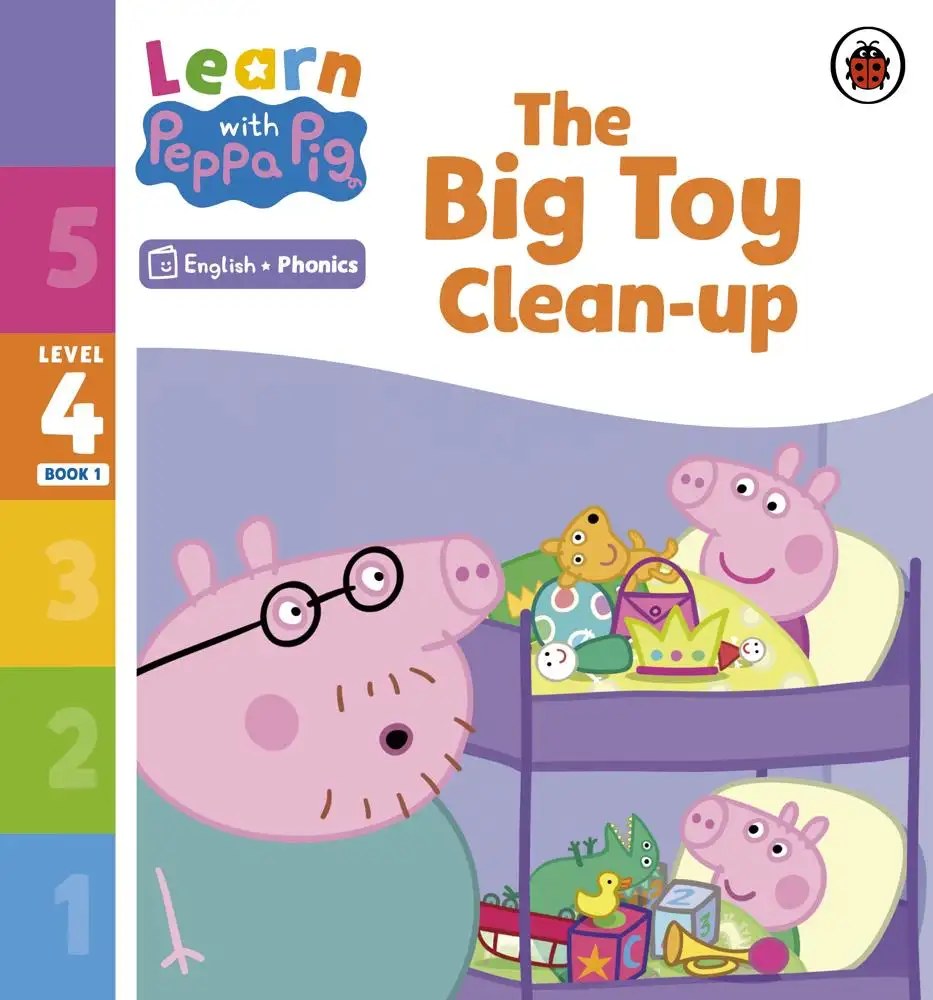 Ladybird - Learn with Peppa Phonics Level 4 Book 1  The Big Toy Clean-up (Phonics Reader) - Peppa Pi