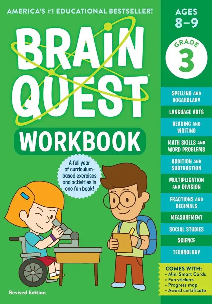 WORKMAN PUBLISHING - Brain Quest Workbook: 3rd Grade (Revised Edition) - Heos Bridget + Publishing,