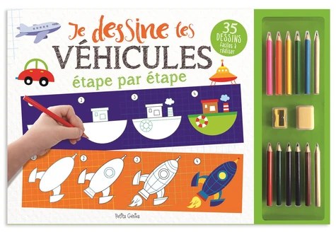 PETITS GENIES - Je Dessine Les Vehicules Etape Par Etape