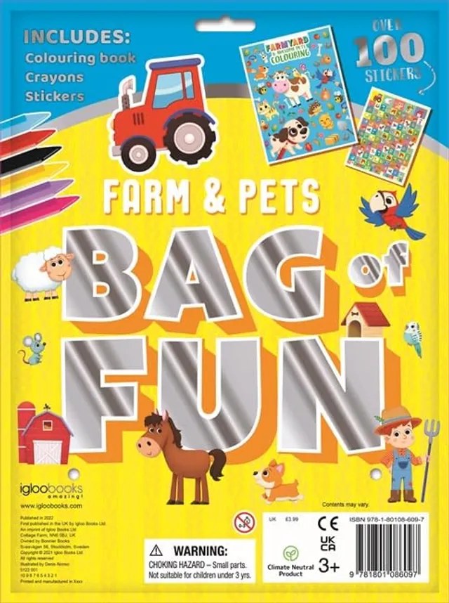 IGLOO BOOKS - Activity Bags 5 -Farm And Pets Bag Of Fun