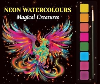 IGLOO BOOKS - Mind Spa Neon Watercolour - Magical Creatures