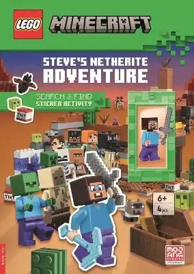 Buster Books - LEGO Minecraft: Steves Netherite Adventure Search & Find Sticker Activity (with Steve