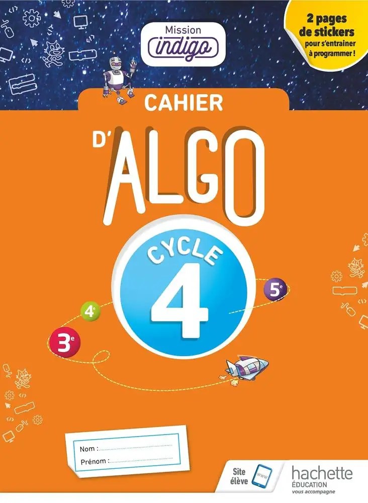 HACHETTE -  Mission Indigo Cycle 4 Cahier 18