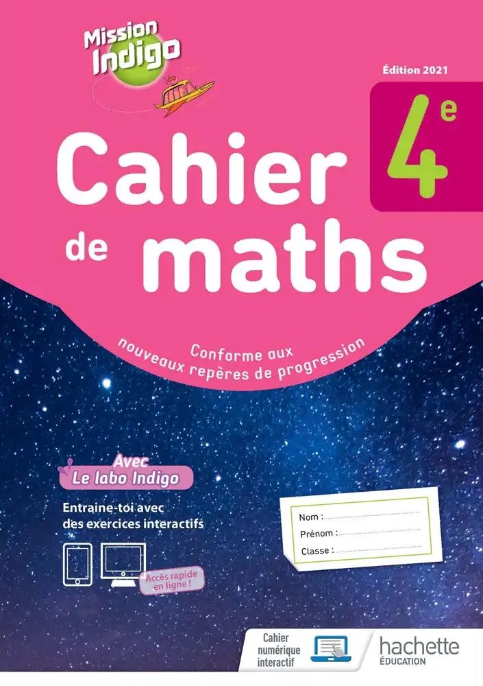 HACHETTE - Maths Mission Indigo 4eme 21 Ex