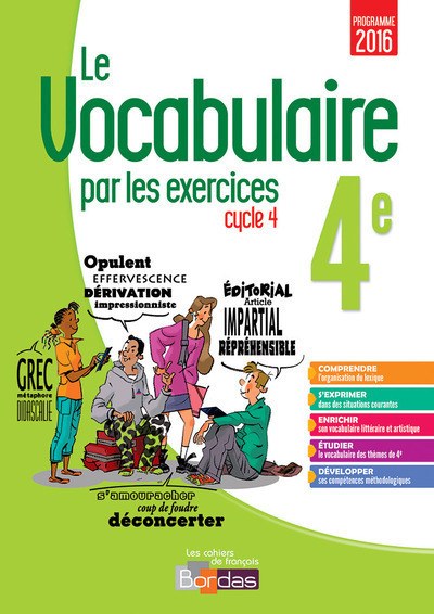 BORDAS - Le Vocabulaire Par Les Exercices 4e 2017