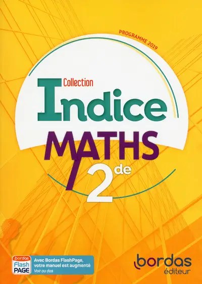 BORDAS - Indice Maths 2de 2019