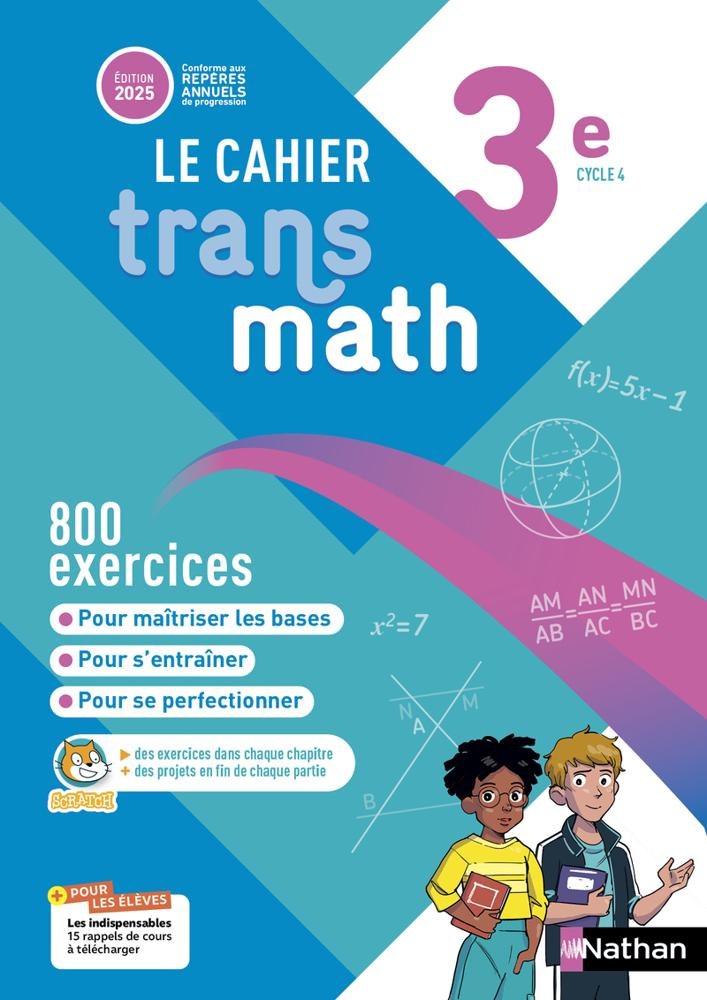 NATHAN - Transmath 3e Cahier Ex 2025
