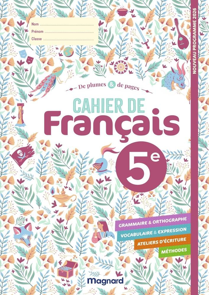 MAGNARD - De Plumes Et De Pages 5e 2026 Cahier Ex