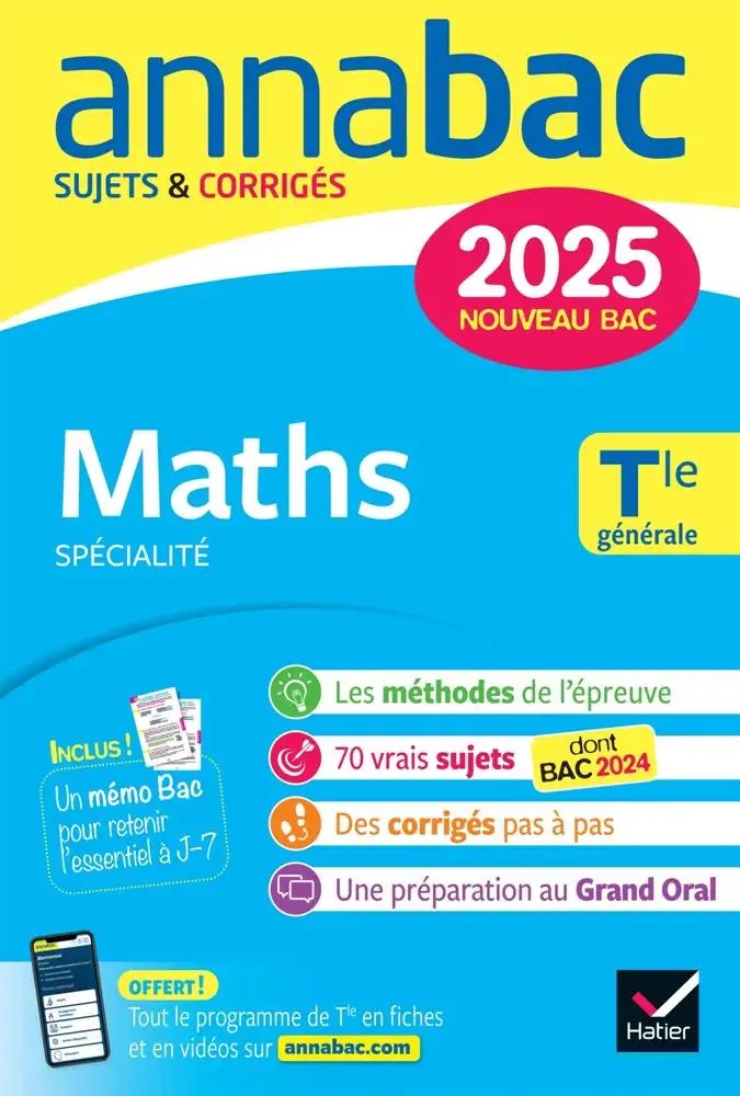 HATIER - Annales du bac Annabac 2025 Maths Tle generale (specialite) - Salmon, Martine + Kazmierczak