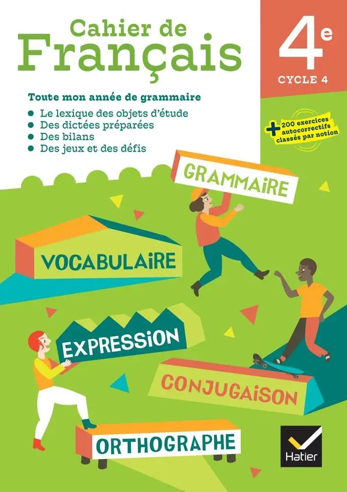 HATIER - Cahier De Francais 4e 2024