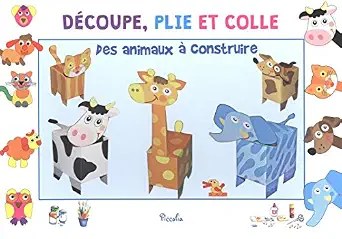 PICCCOLIA - Decoupe  Plie Et Colle - Animaux en 3D