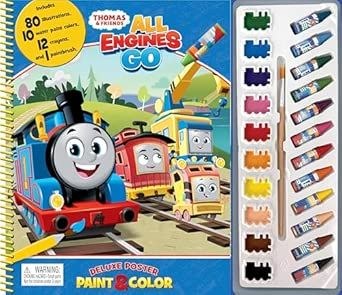 PHIDAL PUBLISHING - Mattel Thomas All Engines Deluxe Poster Paint & Color