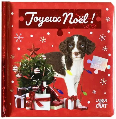 LANGUE AU CHAT - Bebe touche-a-tout - Mon livre puzzle - Joyeux Noel !