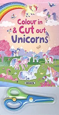 SUSAETA - Colour In And Cut Out Unicorns - Pink