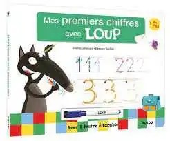 PHILIPPE AUZOU - Livre ardoise loup - Mes premiers chiffres