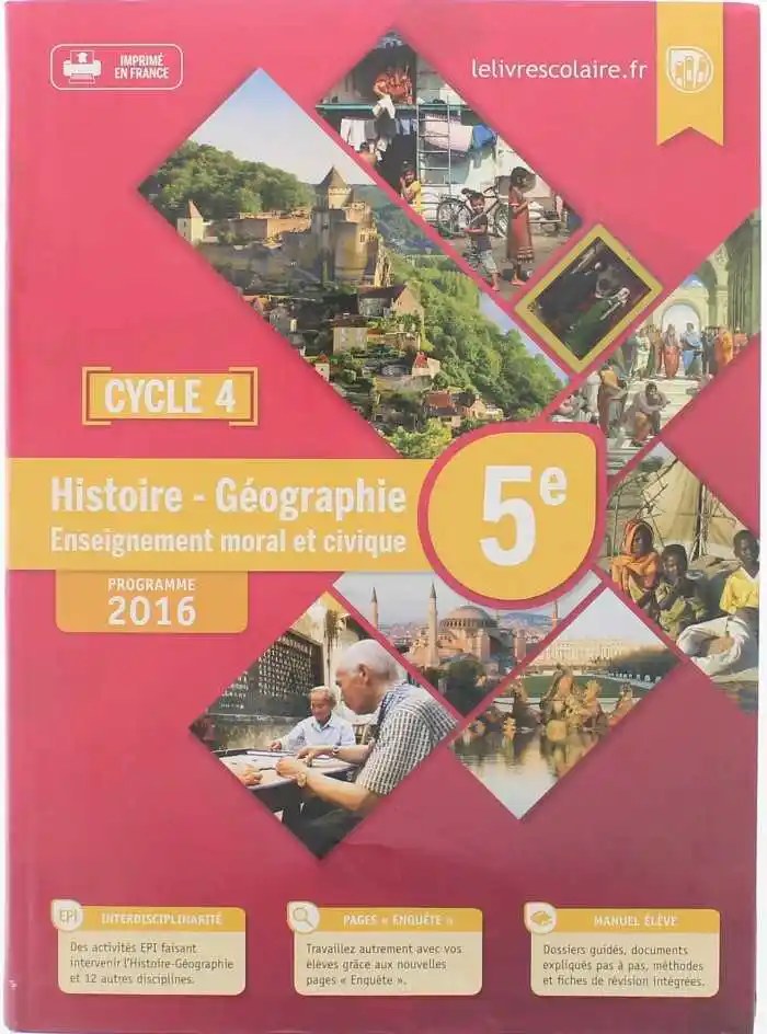LE LIVRE SCOLAIRE - Histgeo Emc 5e 2016